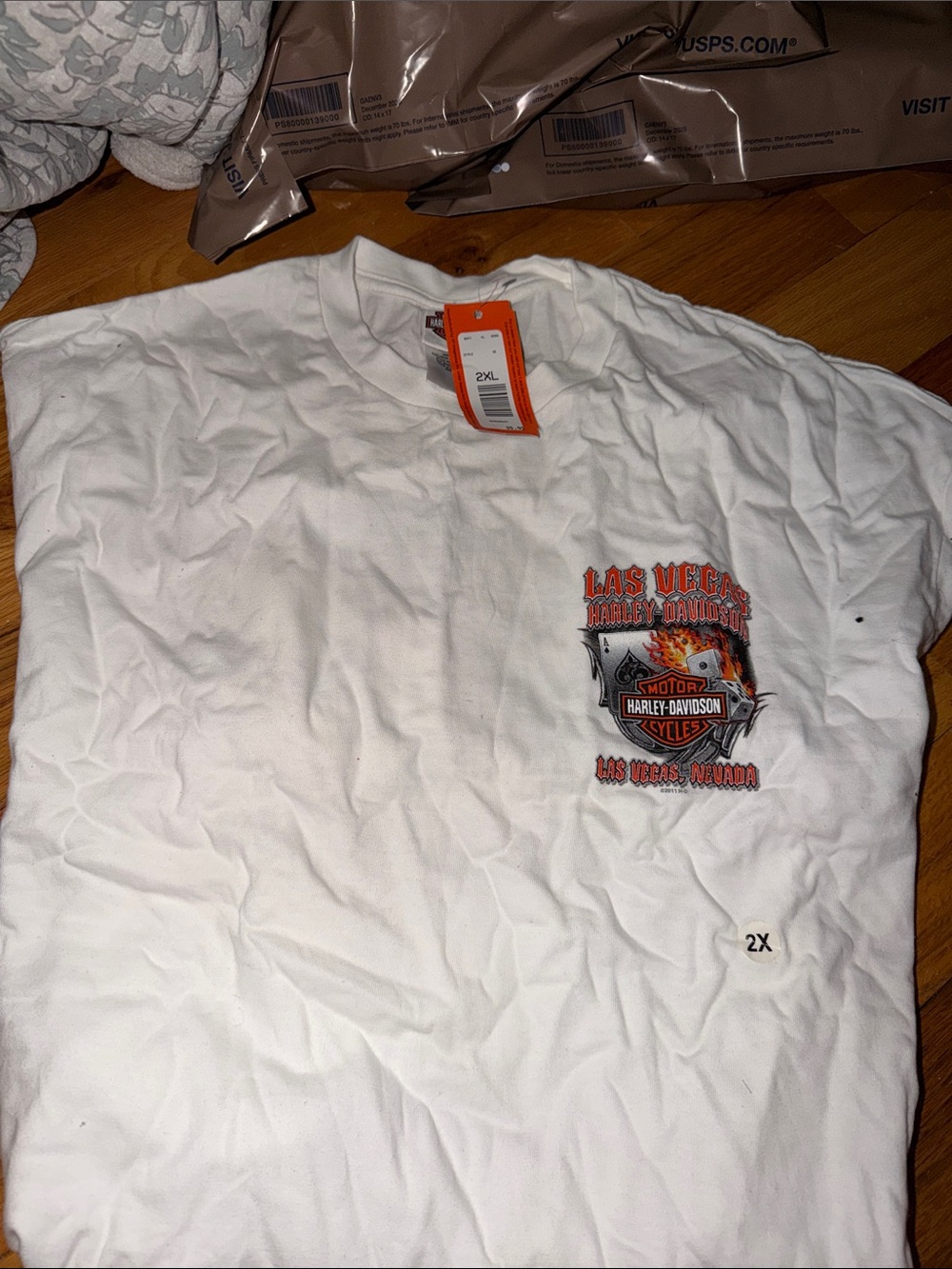 Harley-Davidson White Short Sleeve Las Vegas Graphic Tee
